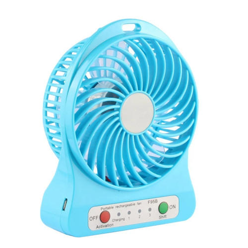 مینی پنکه شارژی AirFlow در حال کار با نورپردازی LED